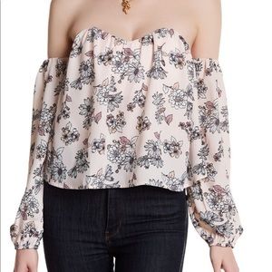 NWOT Dee Elly floral off shoulder blouse